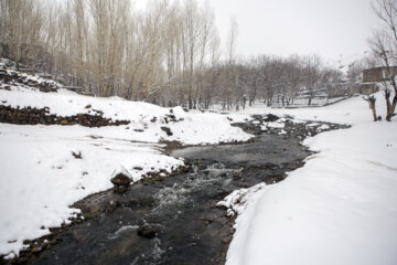 روستای برفی عنصرود در دامنه سهند