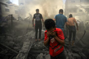 جنگنده های رژیم صهیونیستی مناطق مختلف نوار غزه را بمباران کردند