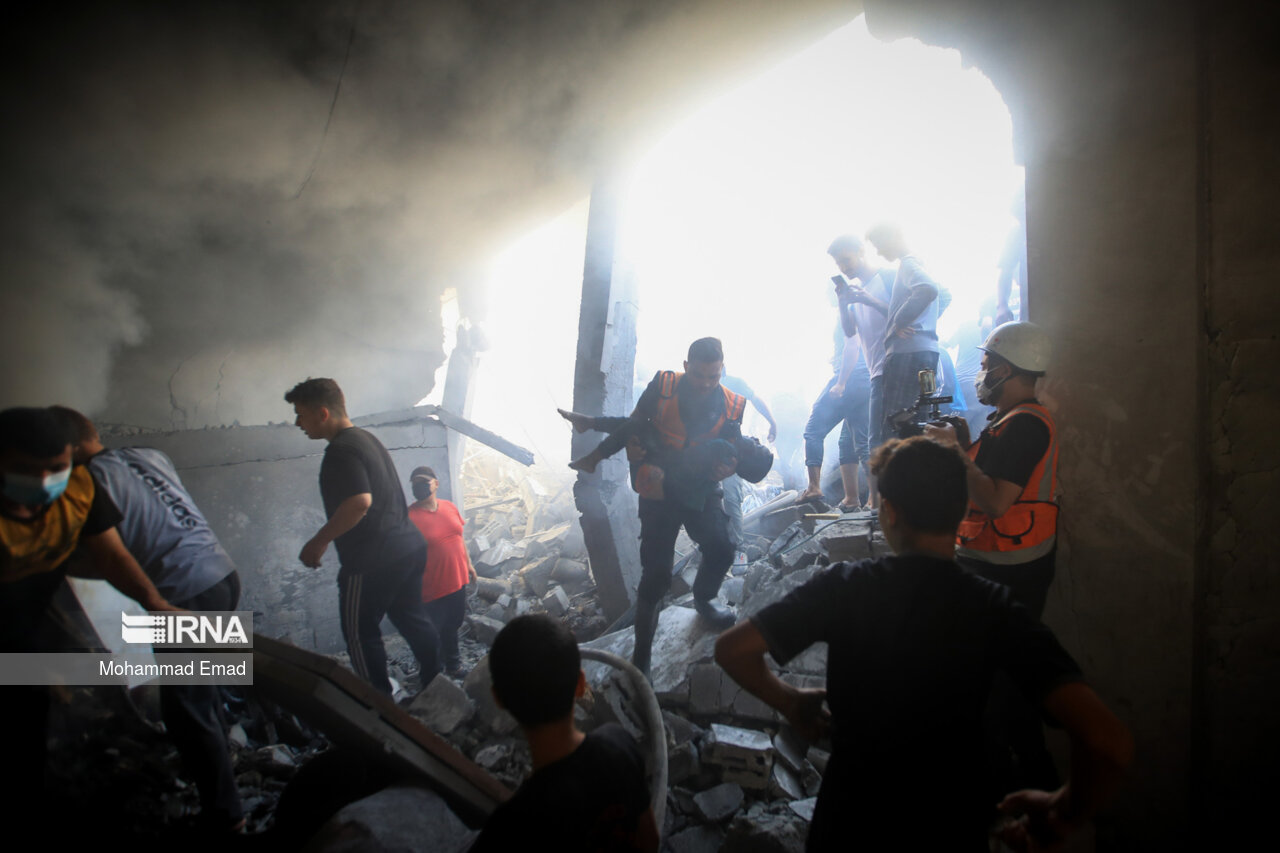 شهادت ۱۰ فلسطینی در بمباران شهر غزه