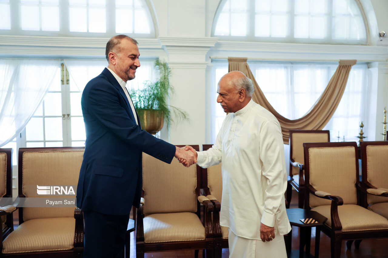 امير عبداللهيان يلتقي رئيس الوزراء السريلانكي