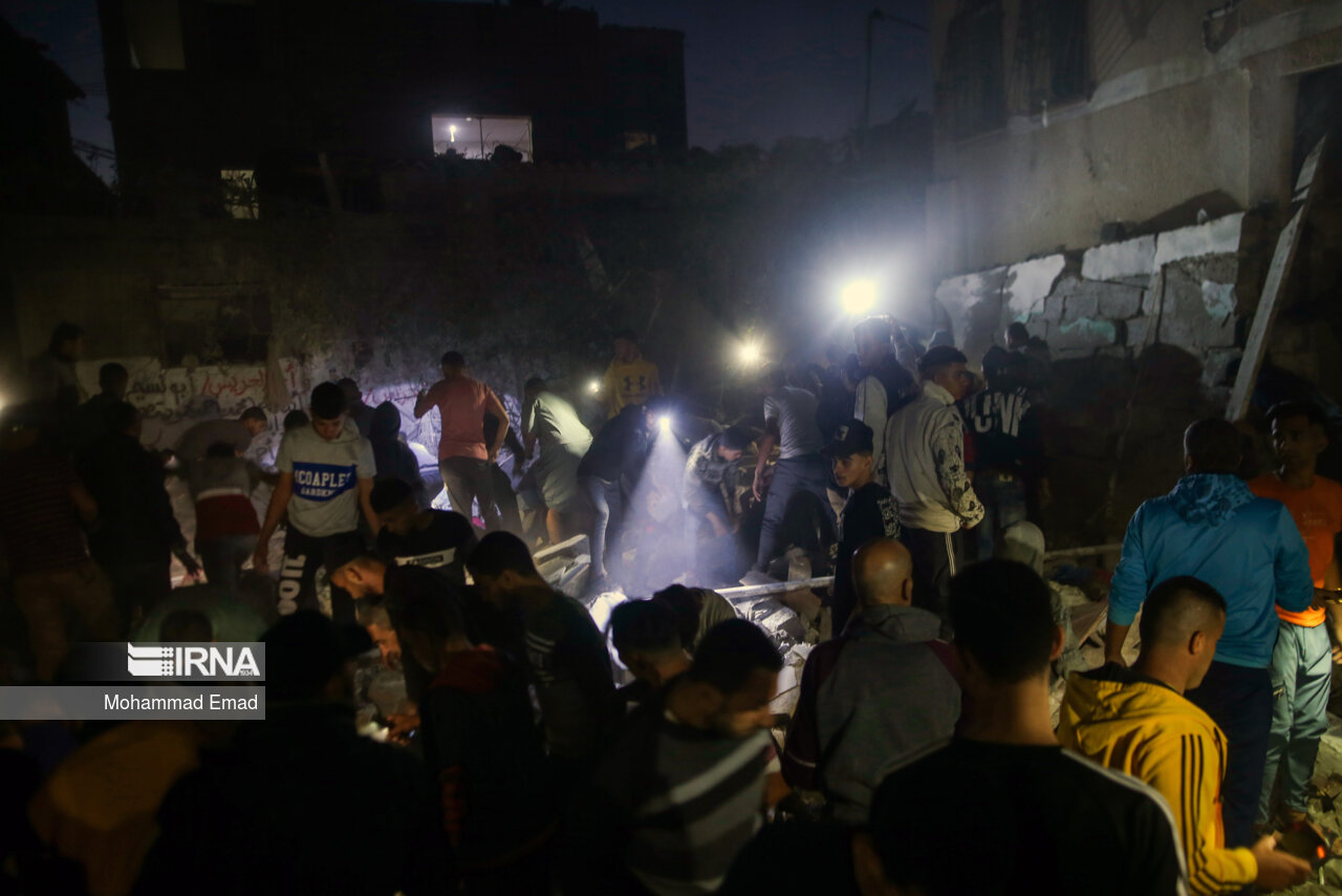 شهادت ۱۰ فلسطینی در بمباران جنوب غزه