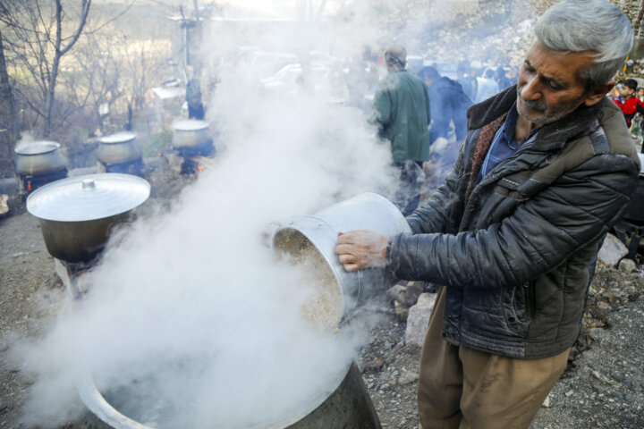 پخت کشکک در روستای رزاب