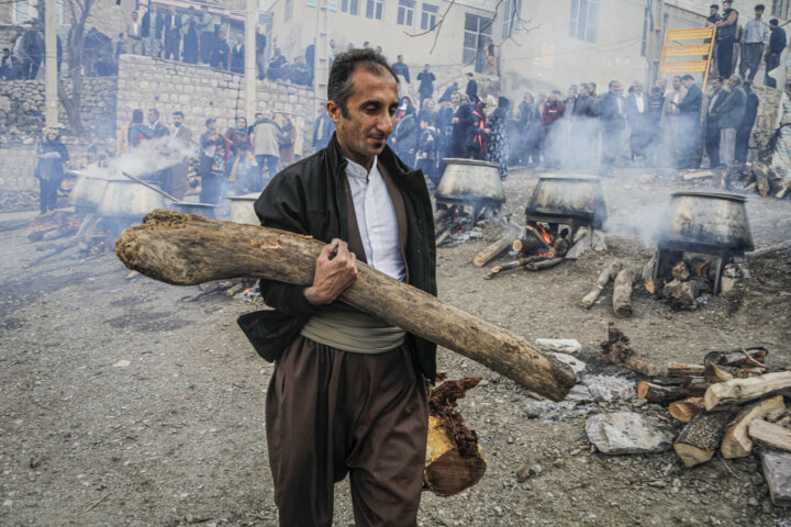 پخت کشکک در روستای رزاب