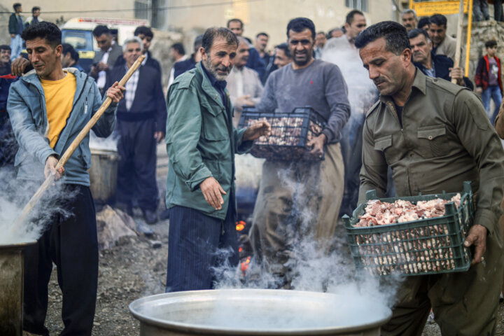 پخت کشکک در روستای رزاب