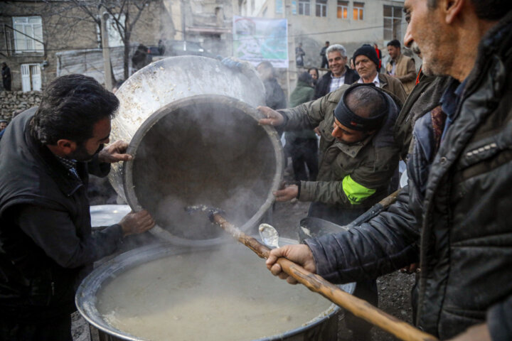 پخت کشکک در روستای رزاب