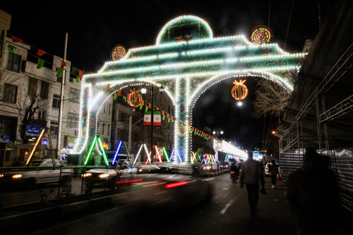 اجرای نورپردازی سه بُعدی و نورافشانی نیمه شعبان در پایتخت