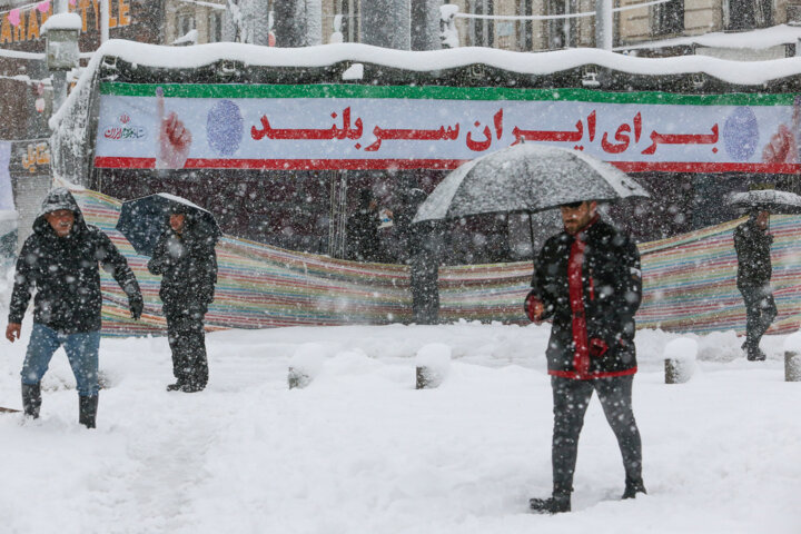 بارش برف در رشت