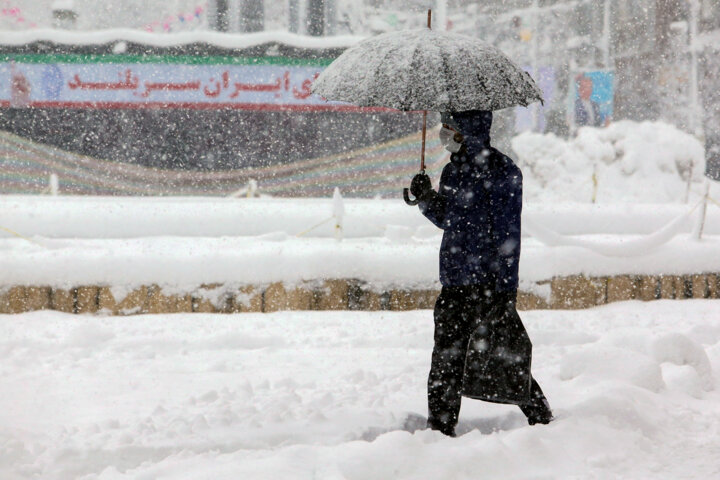 بارش برف در رشت