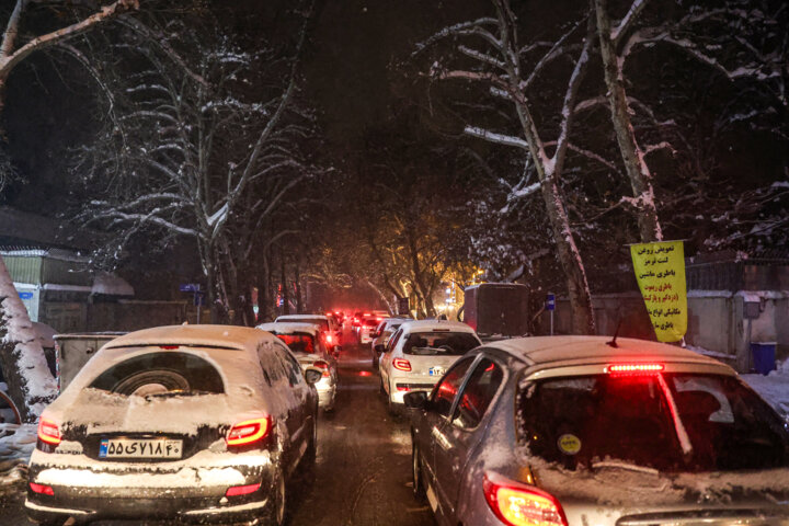 بارش برف در شمال تهران