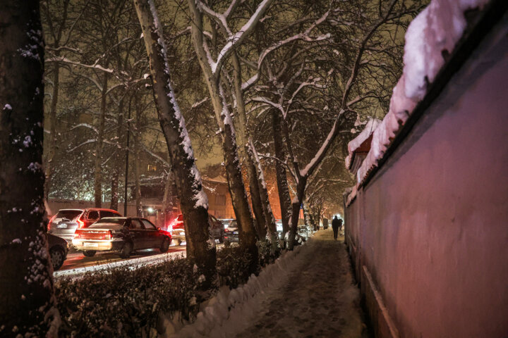 بارش برف در شمال تهران