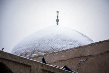 بارش برف در بافت تاریخی یزد