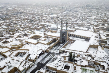 برف در بافت تاریخی یزد