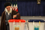 انتخابات میں رہبر انقلاب اسلامی کی موجودگی، تصویری رپورٹ