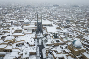 برف در بافت تاریخی یزد