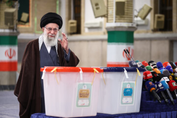 Supreme Leader casts his vote