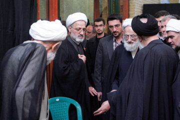 محمد امامی کاشانی مراسم وداع با پیکر آیت الله مهدوی کنی رییس مجلس خبرگان- ۳۰ مهر ۱۳۹۳