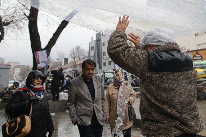 بارش باران در تهران