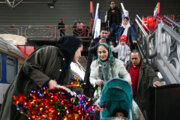 Verabschiedung von Nowruz-Passagieren am Bahnhof