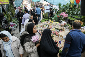 Mercado de flores y plantas de Mashhad en vísperas de Noruz