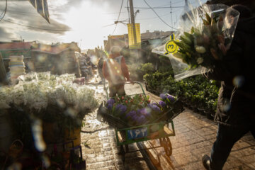 Flower market in final days of year