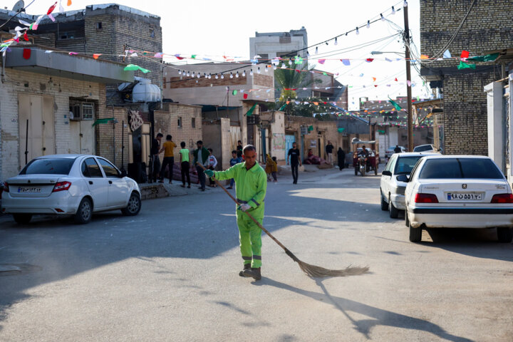 سفره افطار ۲۰۰ متری در اهواز