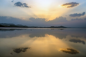 Maharlou lake; natural mirror
