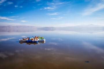 Maharlou lake; natural mirror