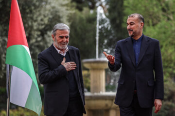 دیدار دبیرکل جنبش جهاد اسلامی فلسطین با وزیر خارجه