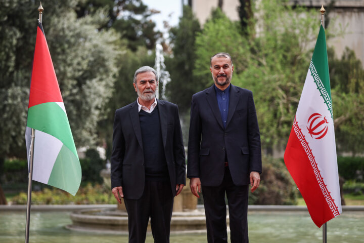 دیدار دبیرکل جنبش جهاد اسلامی فلسطین با وزیر امور خارجه