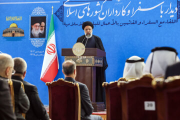 دیدار سفرای کشورهای اسلامی با رئیس جمهور