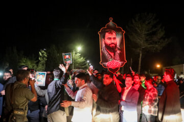 استقبال از پیکر سه شهید حادثه تروریستی راسک در یزد