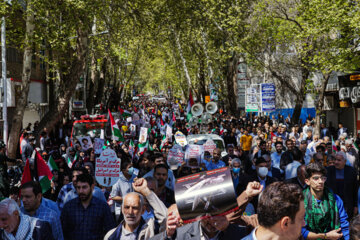 Des milliers d'Iraniens manifestent pour soutenir les Palestiniens