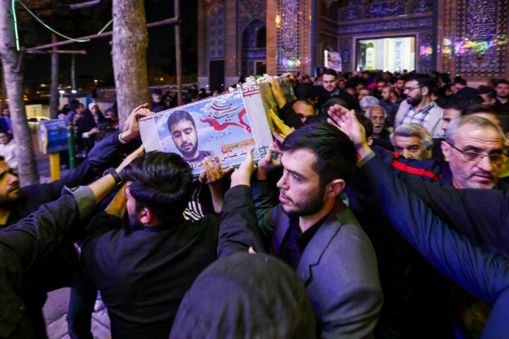 وداع با پیکر شهدای حمله ترورریستی به کنسولگری ایران در سوریه