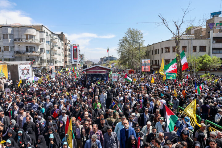 همراهی استاندار و مدیران شهری تهران با مردم در راهپیمایی روز جهانی قدس