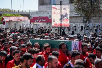 مراسم تشییع آتش نشان فداکار «محمد جوادچگینی»