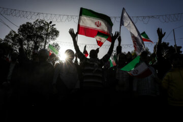 تجمع مردم قزوین در حمایت از حمله موشکی و پهپادی  به اسرائیل