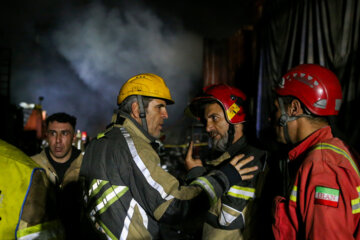 آتش سوزی انبار لاستیک در جنوب تهران