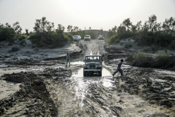 سیلاب در منطقه دشتیاری سیستان