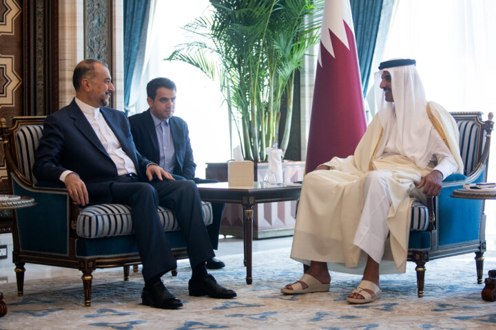 دیدار وزیر امور خارجه با امیر قطر
