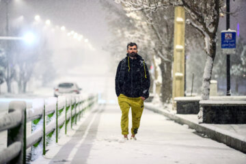 بارش برف در همدان