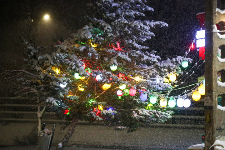 بارش برف در همدان