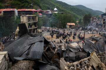 Vast destruction in village of Imamzadeh Ebrahim in Gilan province