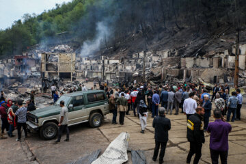 Vast destruction in village of Imamzadeh Ebrahim in Gilan province