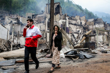 Vast destruction in village of Imamzadeh Ebrahim in Gilan province