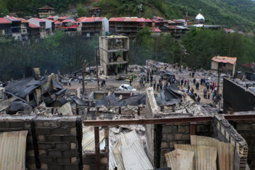 Vast destruction in village of Imamzadeh Ebrahim in Gilan province