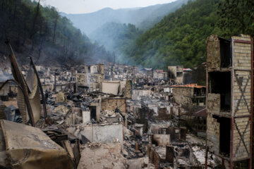 Vast destruction in village of Imamzadeh Ebrahim in Gilan province