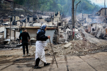 Vast destruction in village of Imamzadeh Ebrahim in Gilan province