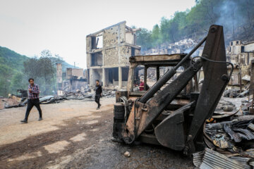 Vast destruction in village of Imamzadeh Ebrahim in Gilan province