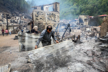 Vast destruction in village of Imamzadeh Ebrahim in Gilan province