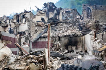 Vast destruction in village of Imamzadeh Ebrahim in Gilan province